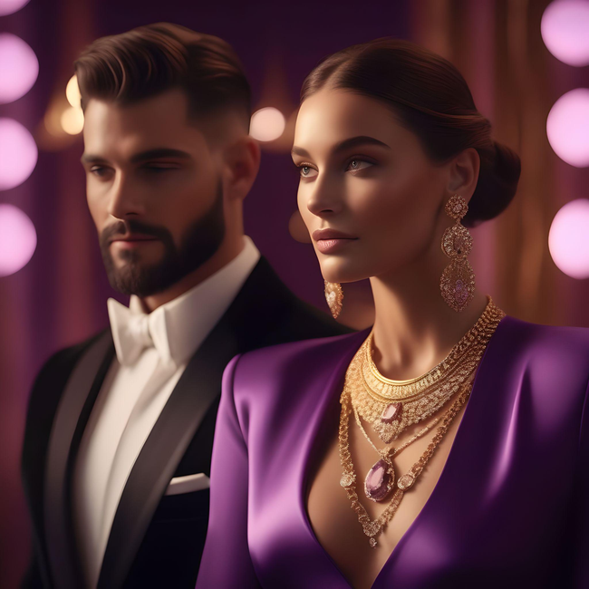 欧美颁奖典礼俊男美女情侣摄影图片