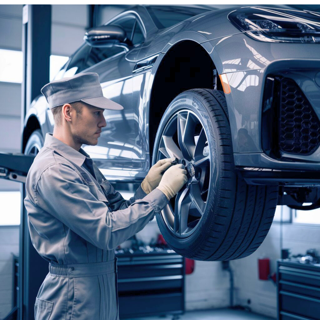 正在维修汽车的帅哥图片