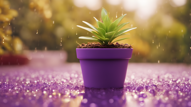 唯美小清新小盆栽植物摄影图片