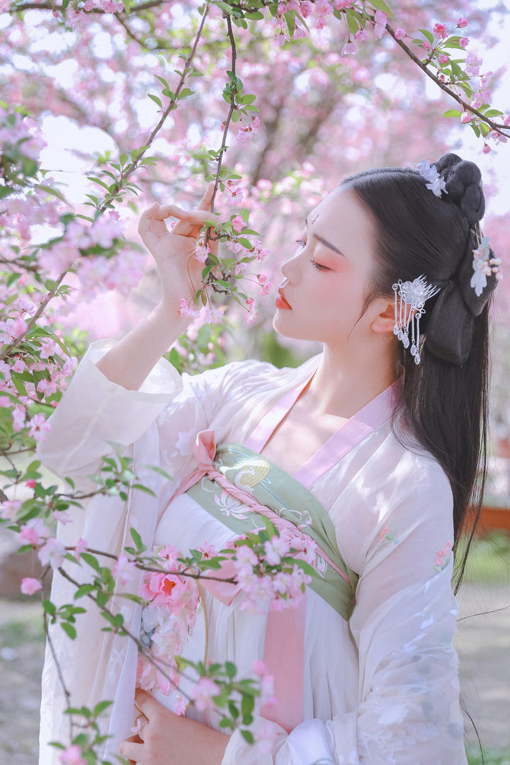 赏花超清古典美女写真图片